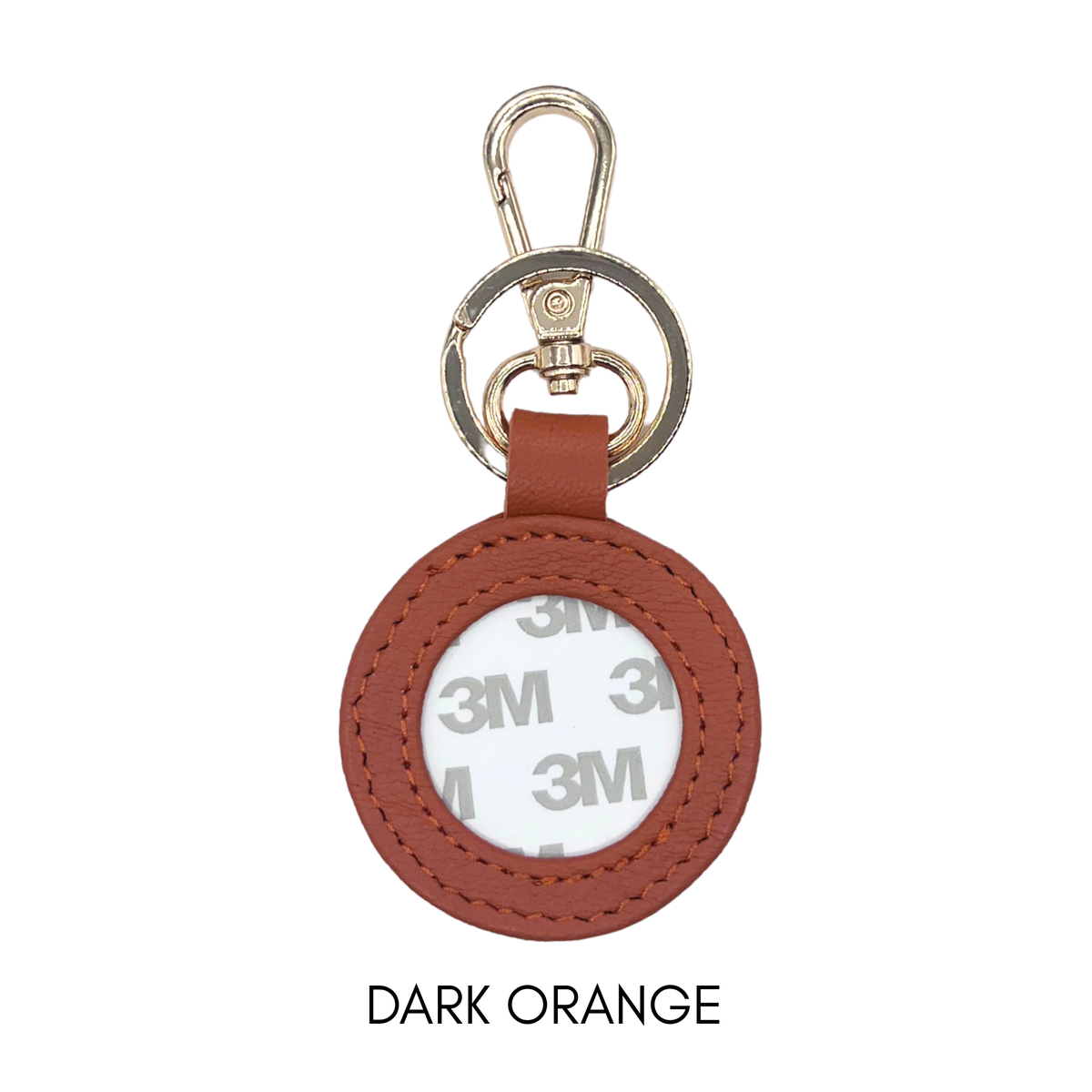 Round Leather Bag Tag/Key Fob