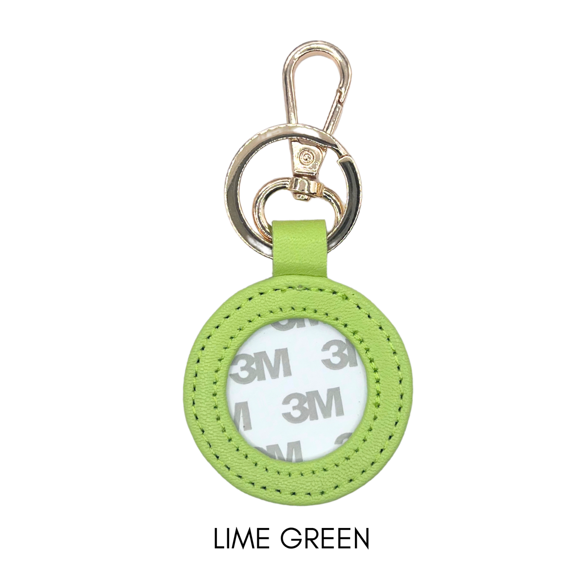 Round Leather Bag Tag/Key Fob