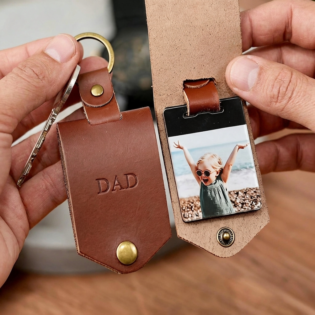 Monogram Photo Keytag