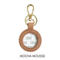 Round Leather Bag Tag/Key Fob