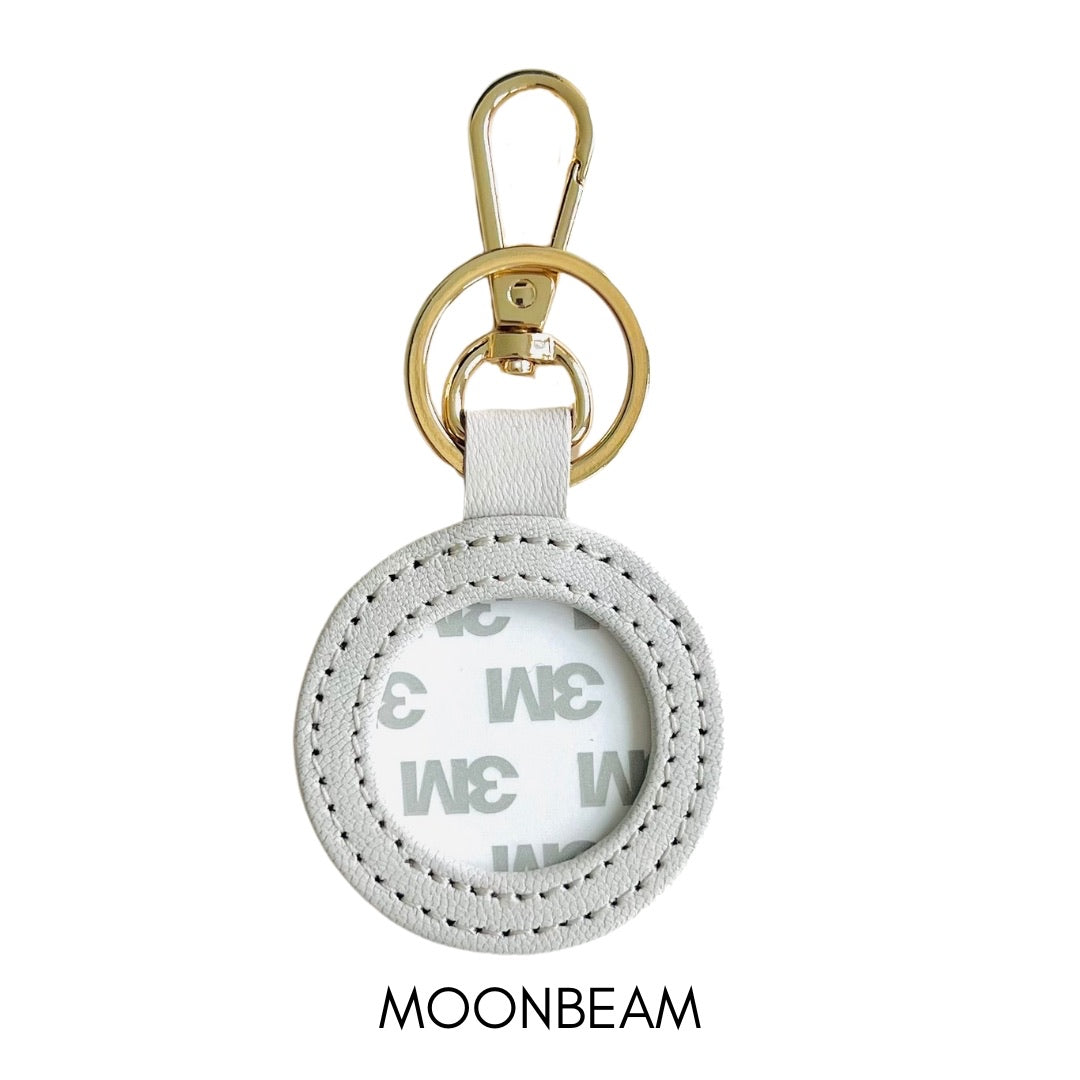 Round Leather Bag Tag/Key Fob