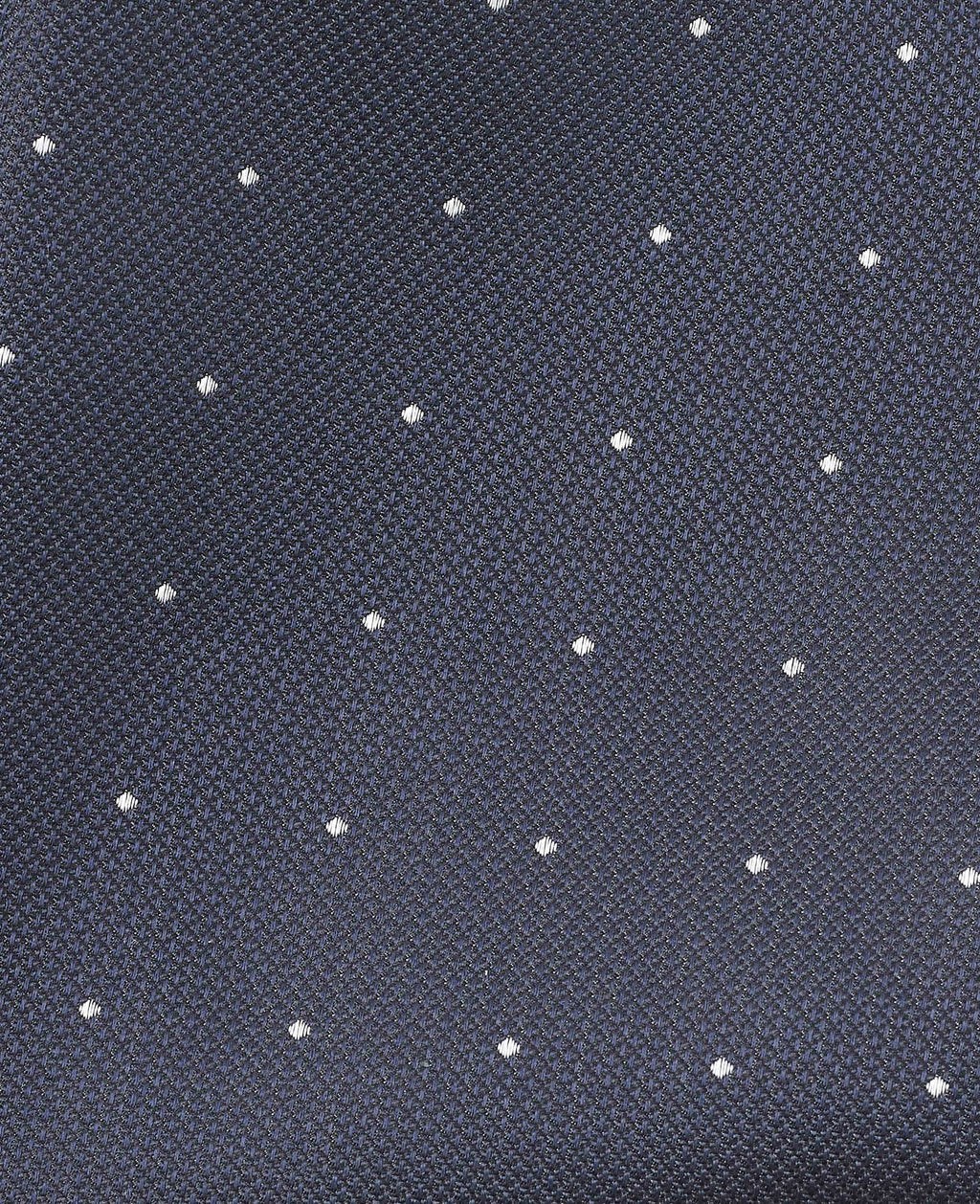 Navy Spotted Silk Pocket Square