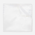 Solid Twill White Pocket Square